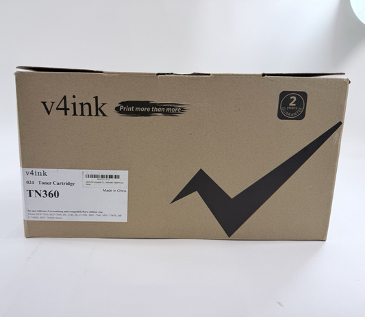 V4INK TN-360 High Performance Premium Black Toner Cartridge TN360