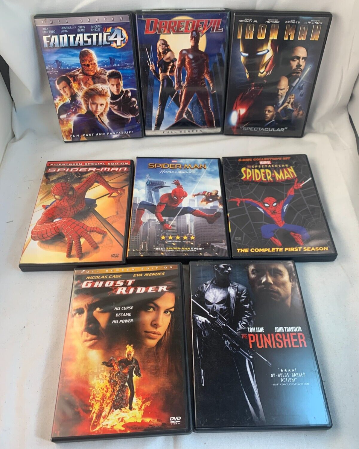 Iron Man (Marvel 8-DVD bundle) Spider-Man, Daredevil, Fantastic 4, and more