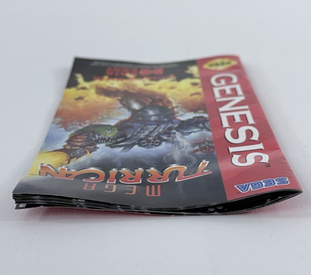 Mega Turrican (Sega Genesis, 1994) Game Case Manual Registration - Tested