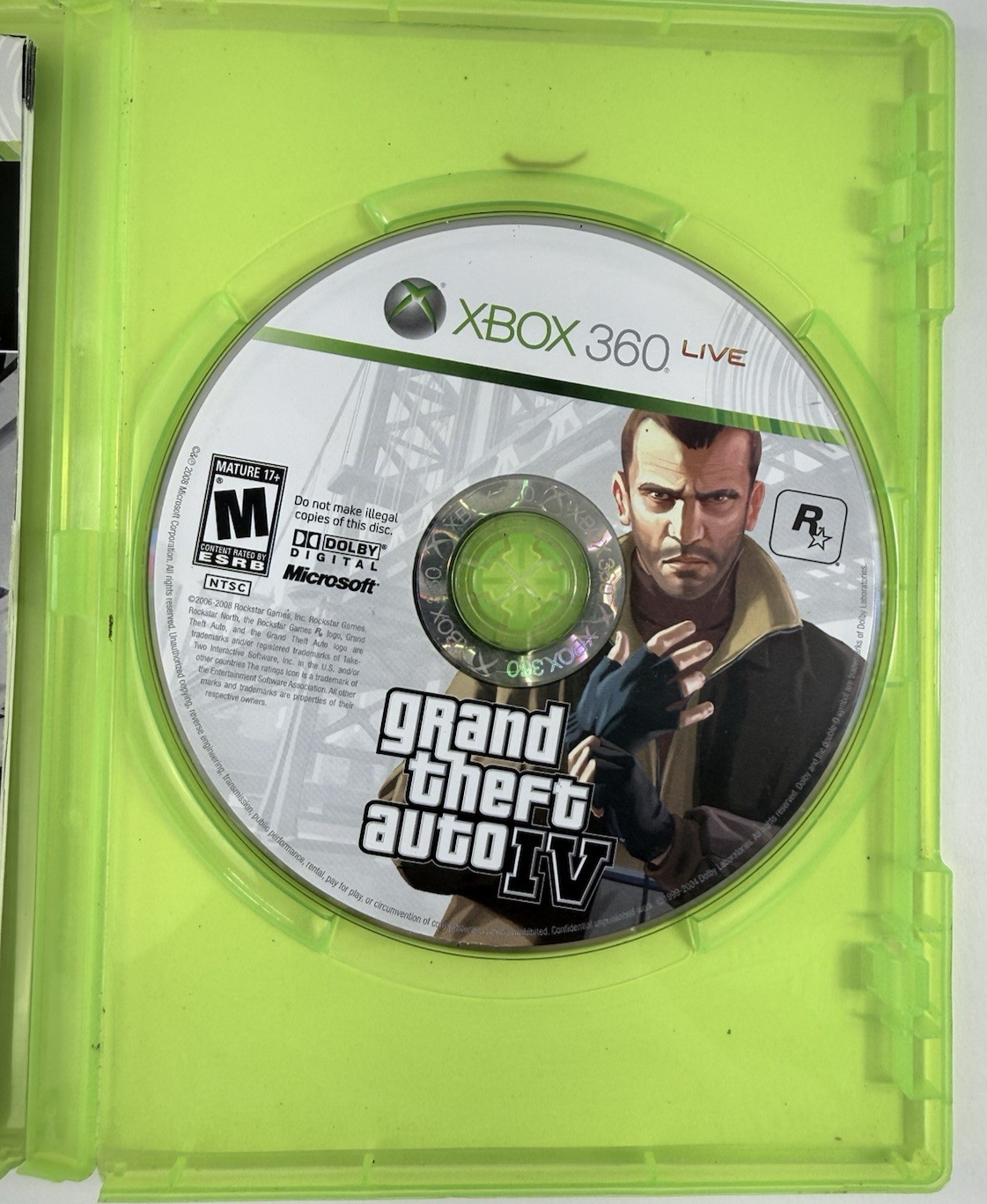 Grand Theft Auto IV (Xbox 360, 2008) Game Case Manual - Tested