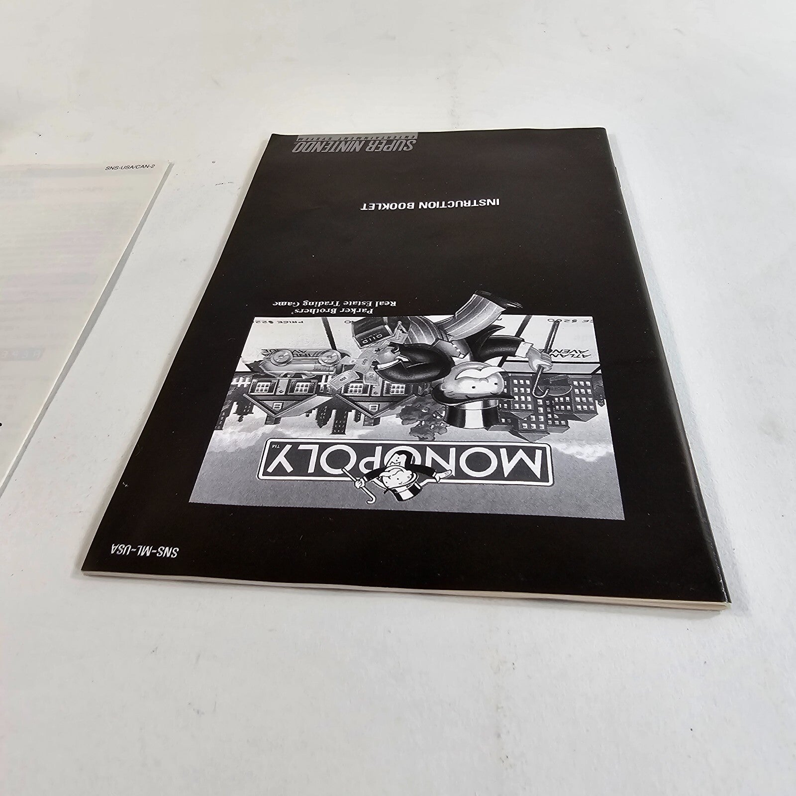 Monopoly (Super Nintendo | SNES, 1992) Box Manual and Insert