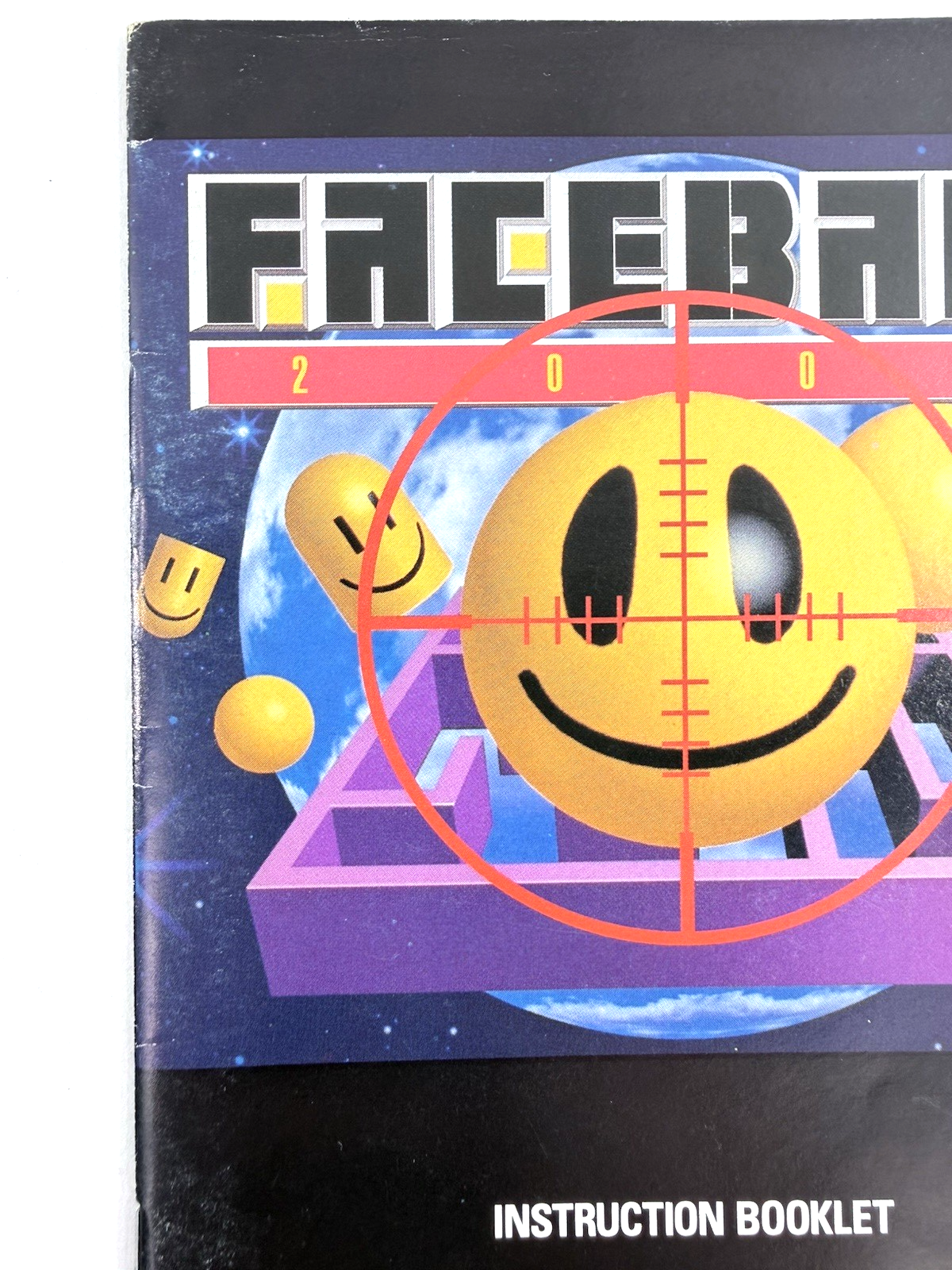 Faceball 2000 Super Nintendo Original Instruction Booklet  SNS-2F-USA