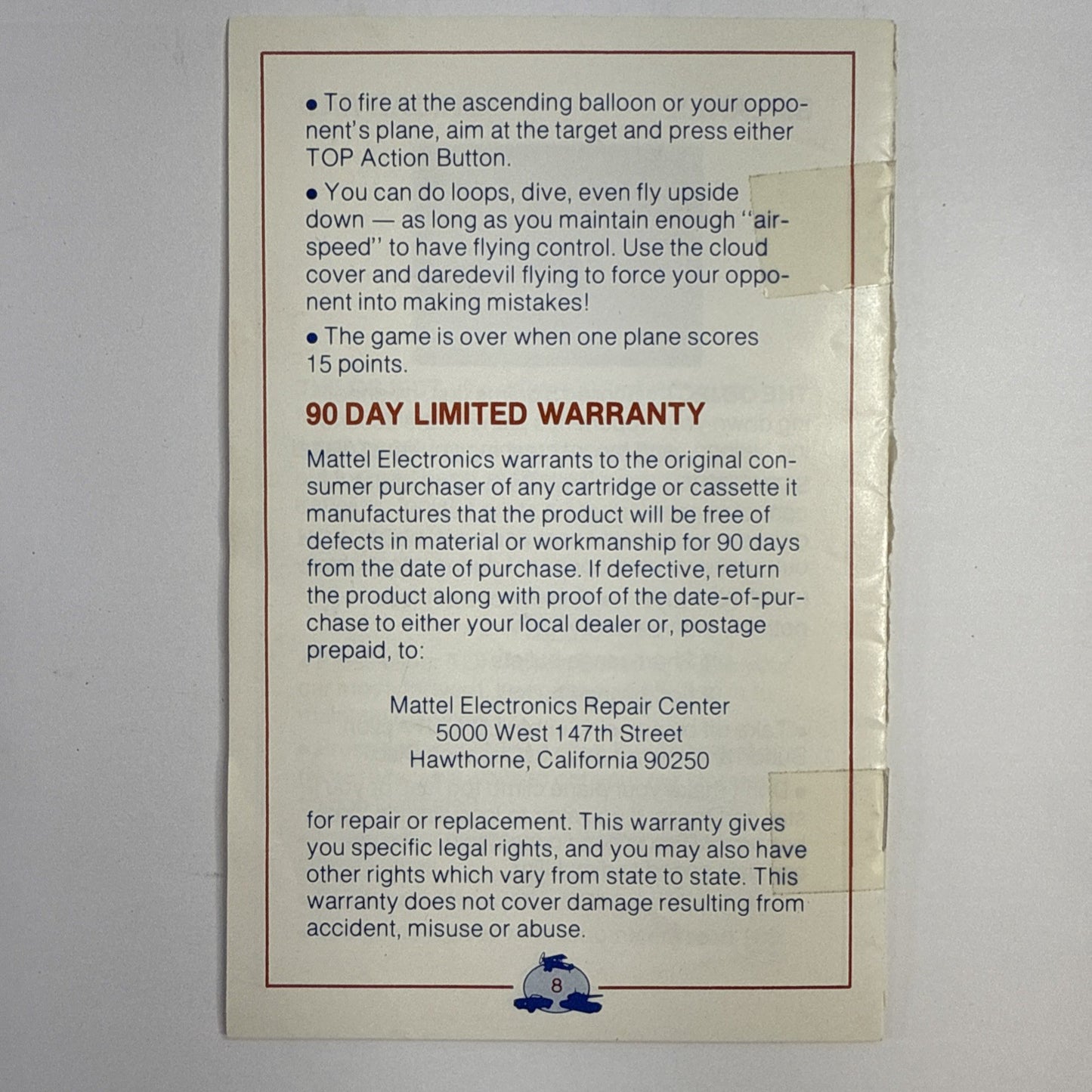 Triple Action (Intellivision, 1981) Game, Case, Manual, Overlays - Tested