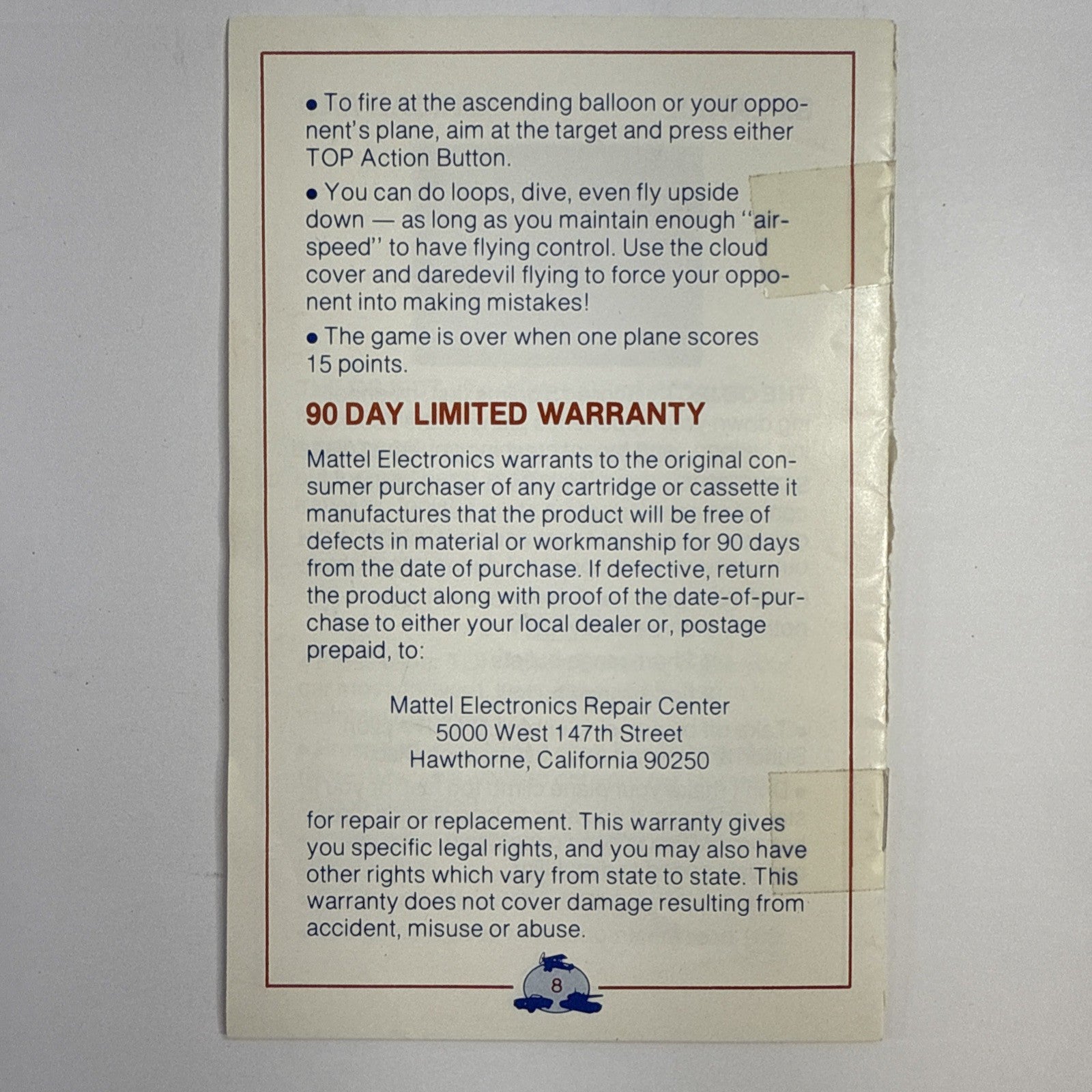 Triple Action (Intellivision, 1981) Game, Case, Manual, Overlays - Tested