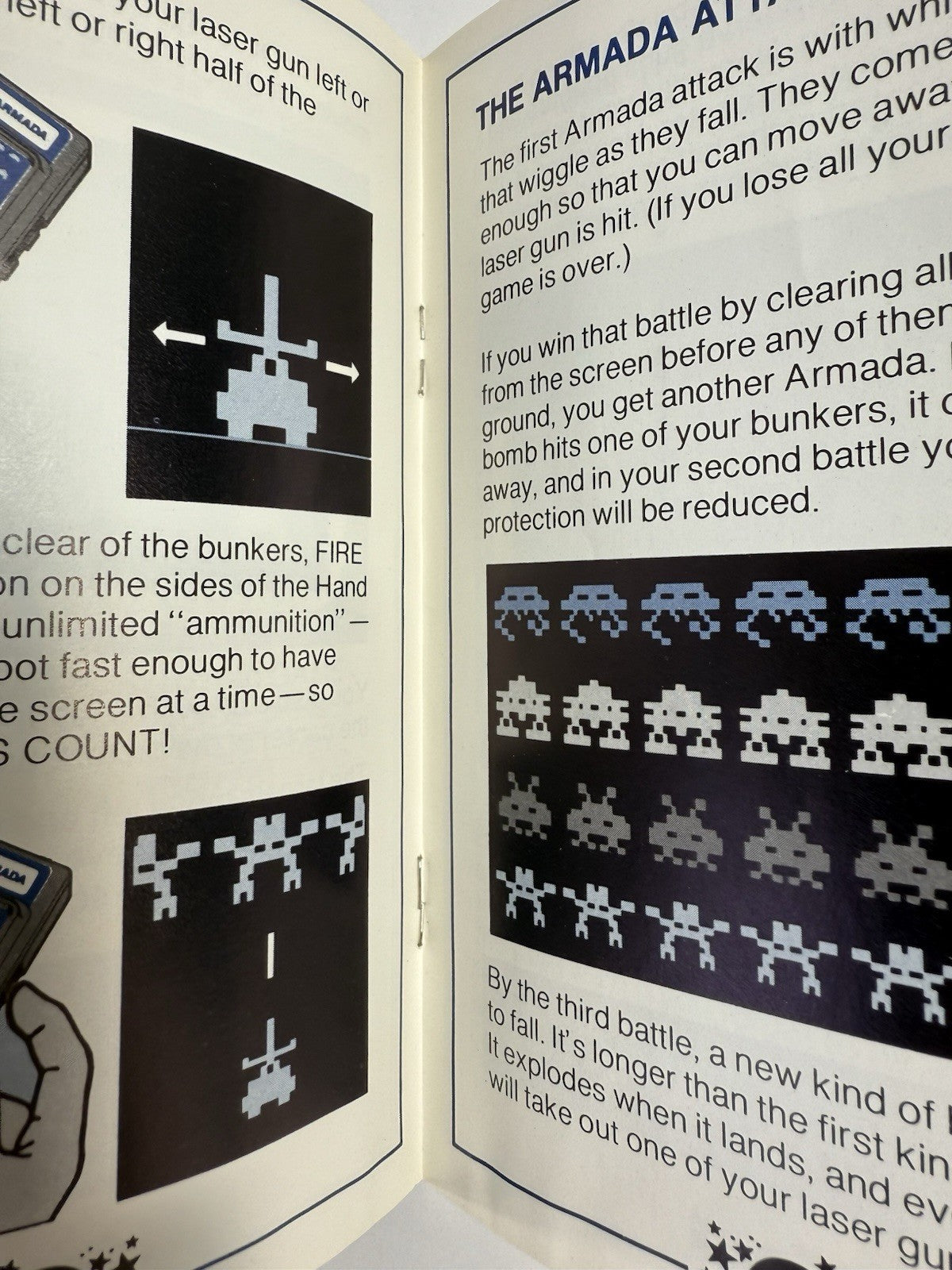 Space Armada (Intellivision, 1981) Game, Box, Manual, Overlays -Tested & Working