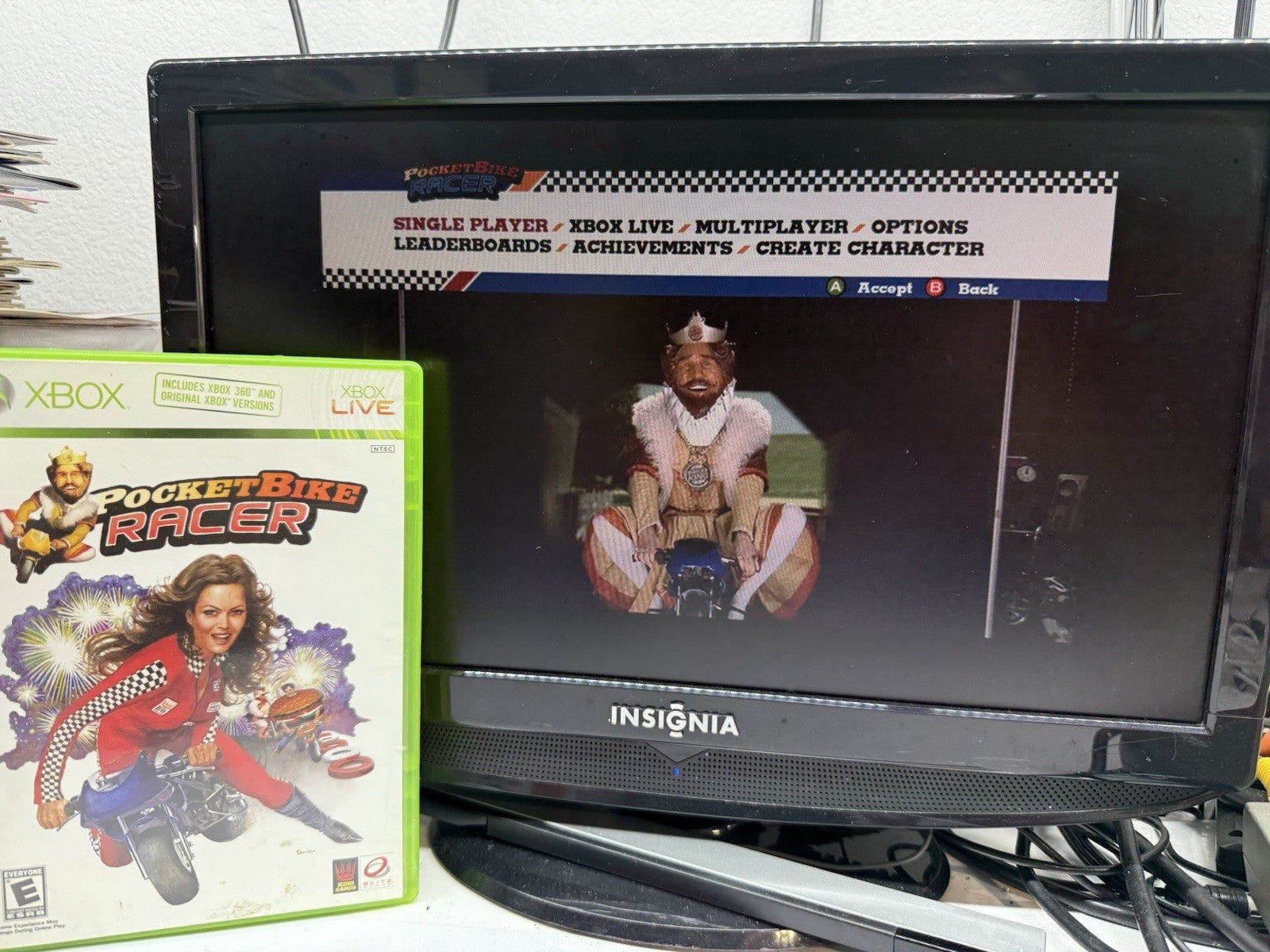 Pocketbike Racer (Microsoft Xbox 360, 2006) Game, Case, Manual - Tested
