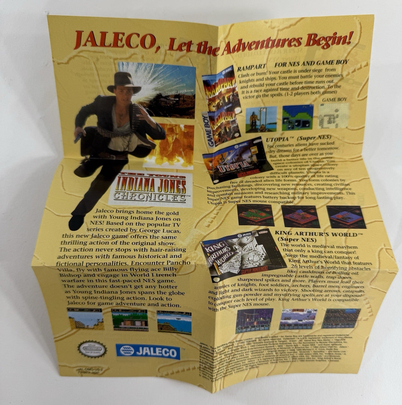 Q*Bert (Nintendo GameBoy, 1991) Game Box Manual Registration Inserts - Tested