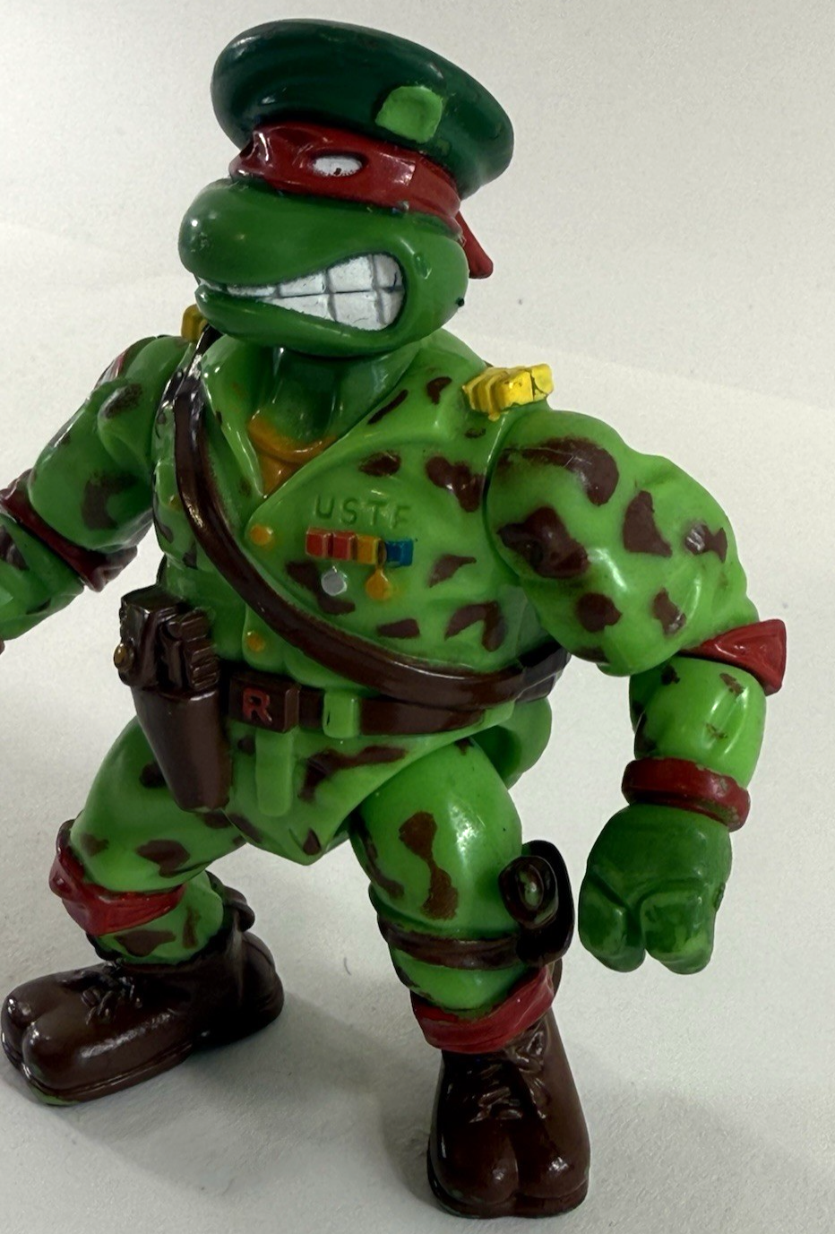 Playmates 1991  Raph The Teen Green Beret 6" Loose Action Figure - TMNT