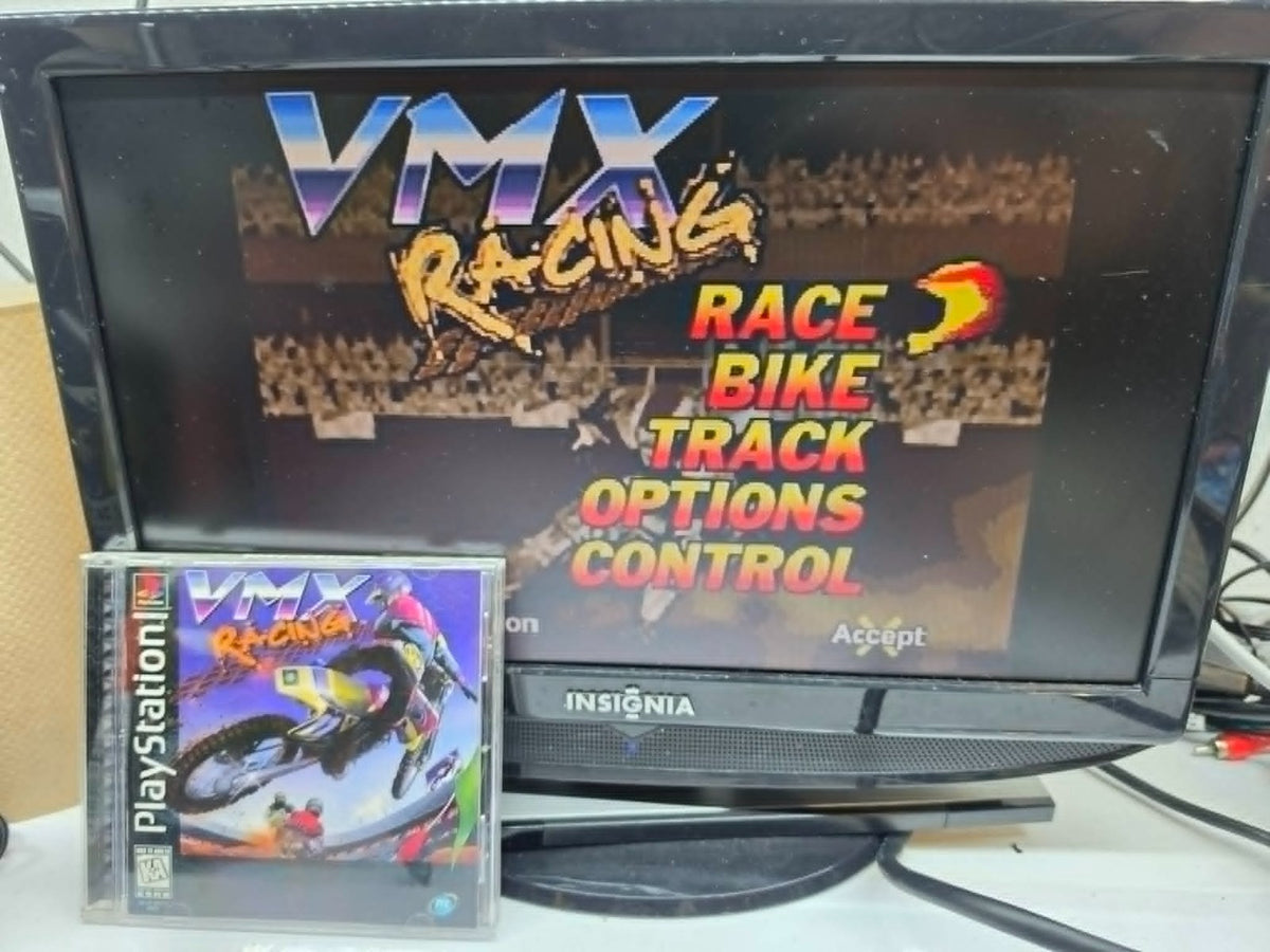 VMX Racing (PlayStation 1, 1996) Game Case Manual Registration Card - Tested