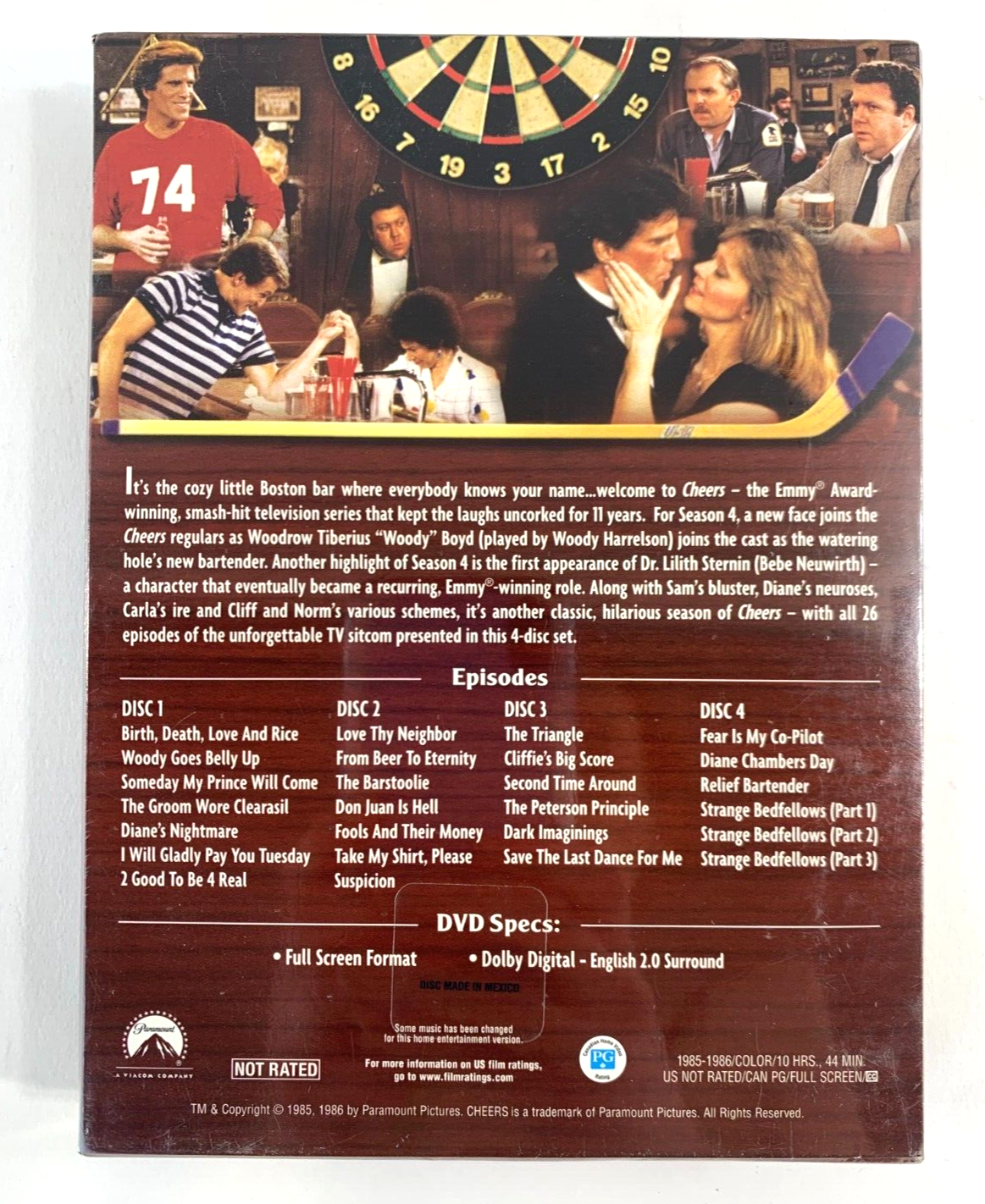 Cheers: The Complete Fourth Season (DVD, 2005) New, Factory Sealed