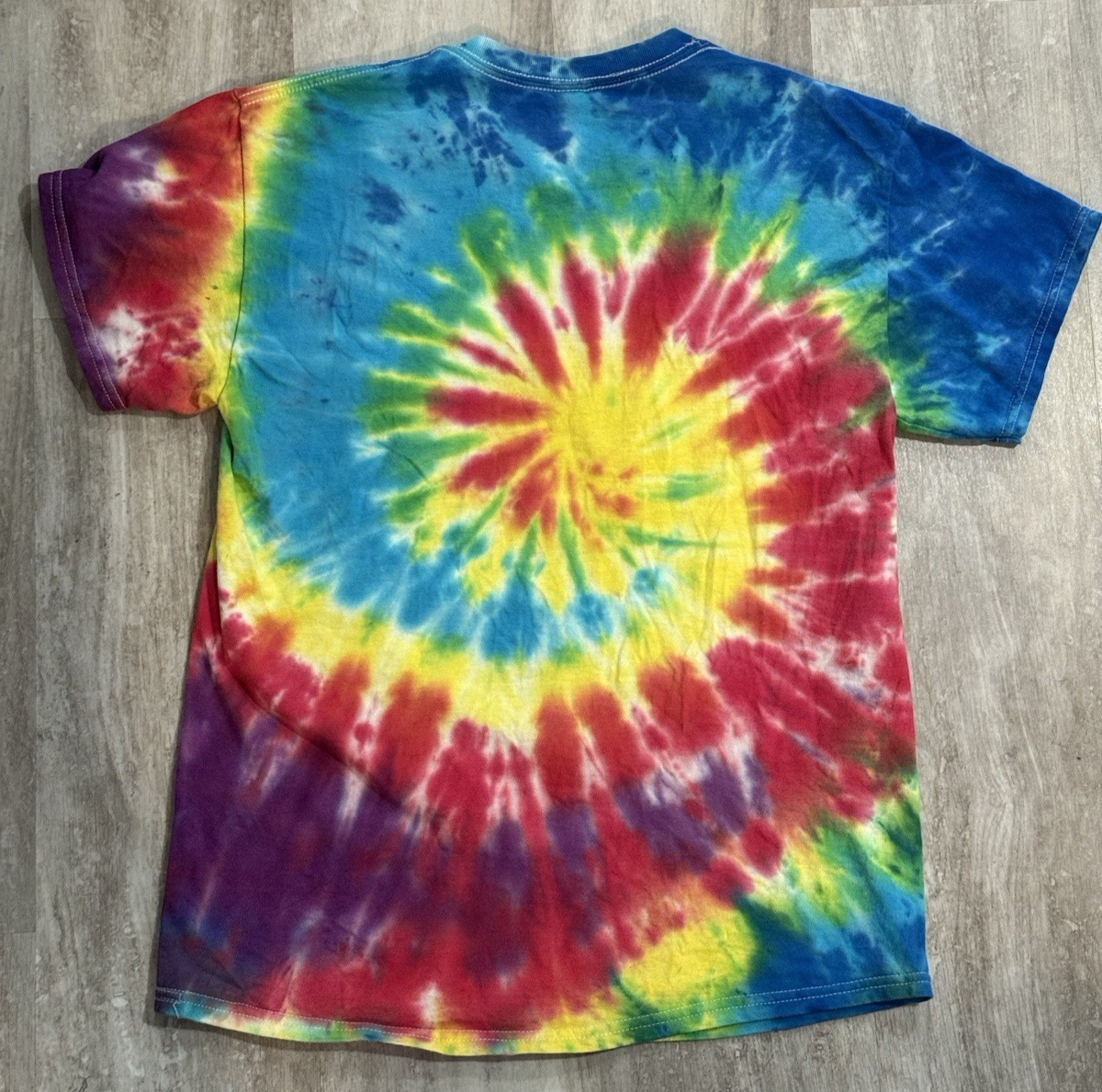 Bob Ross No Mistakes Just Happy Accidents Tie-Dye Adult Medium T-Shirt