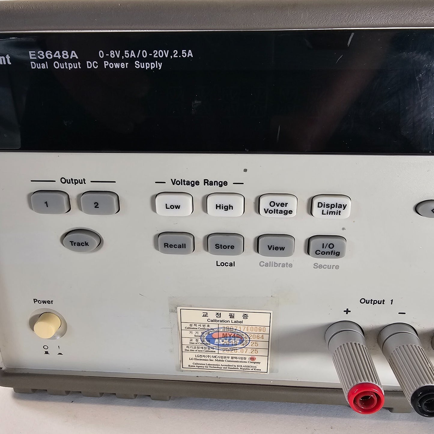 Agilent E3648A Dual Output DC Power Supply 0-8V,5A/0-20V,2.5A - Tested - 2064