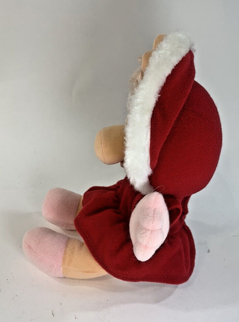 1987 Muppet Baby Miss Piggy Vintage Plush Christmas Doll 9" Jim Henson