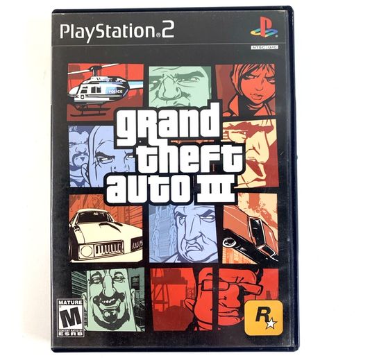 Grand Theft Auto III 3 (Sony PlayStation 2, 2001) Game Case Manual - Tested