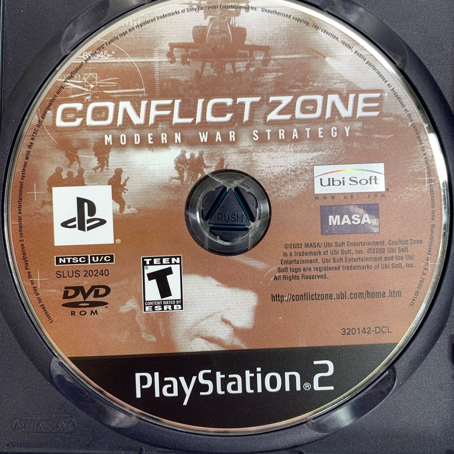 Conflict Zone (Sony PlayStation 2, 2002) Game Case Manual Registration - Tested