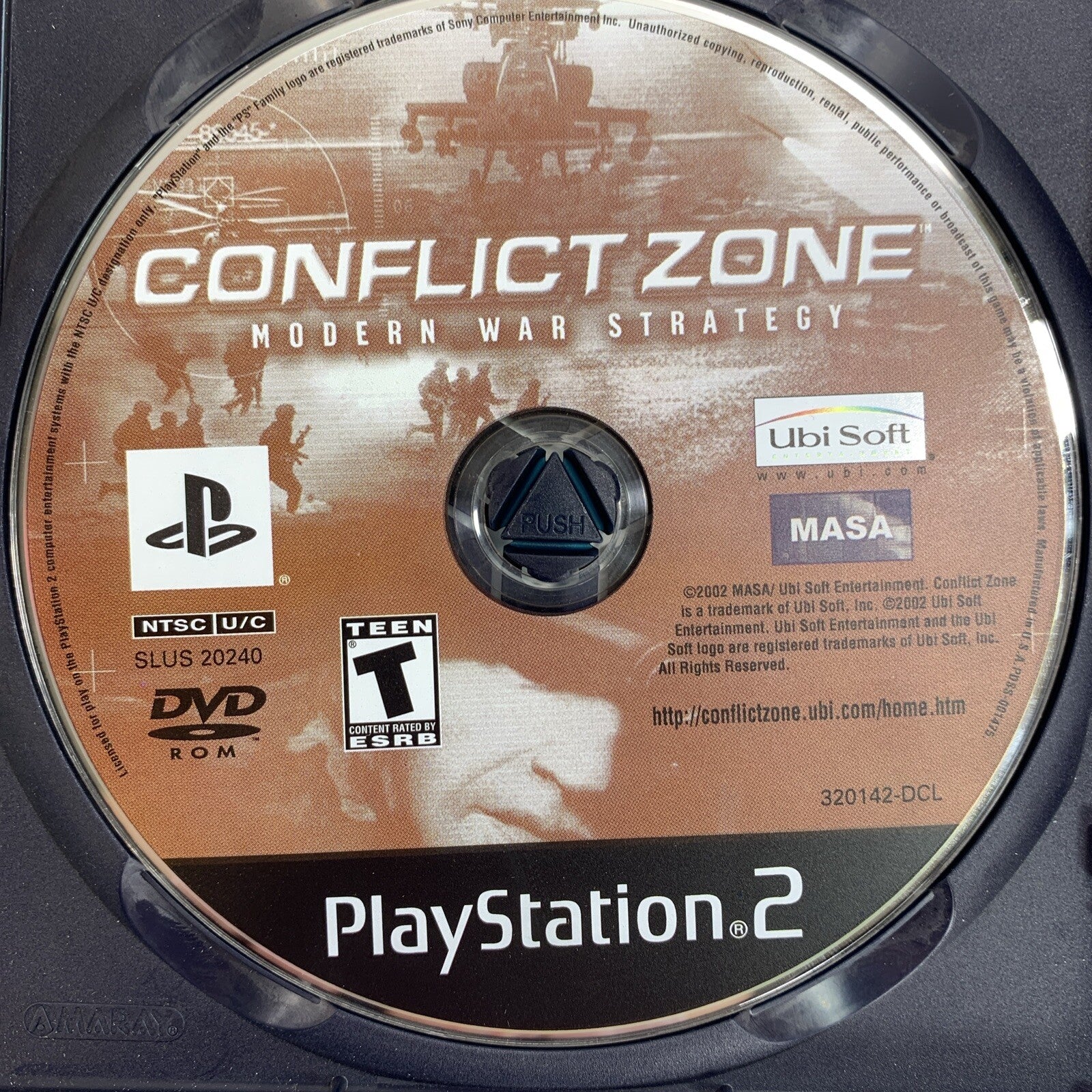 Conflict Zone (Sony PlayStation 2, 2002) Game Case Manual Registration - Tested