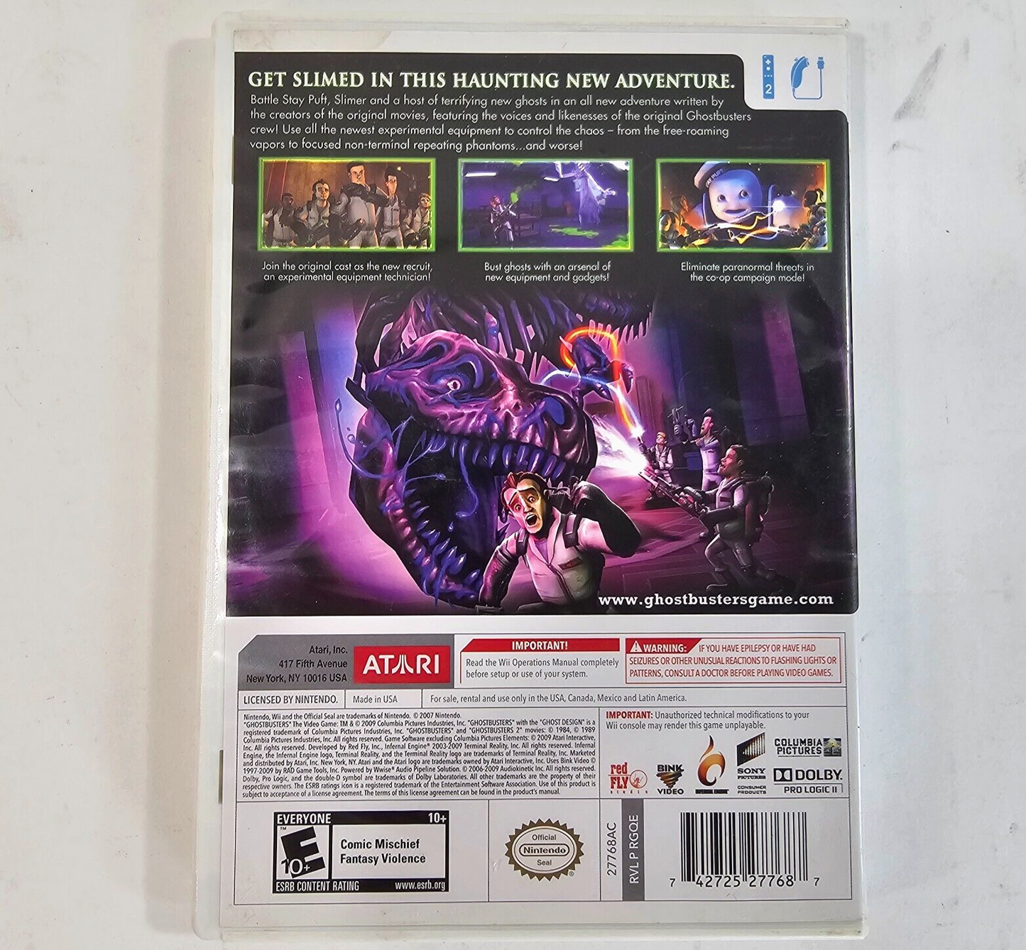 Ghostbusters: The Video Game (Nintendo Wii, 2009) Game Case Manual - Tested