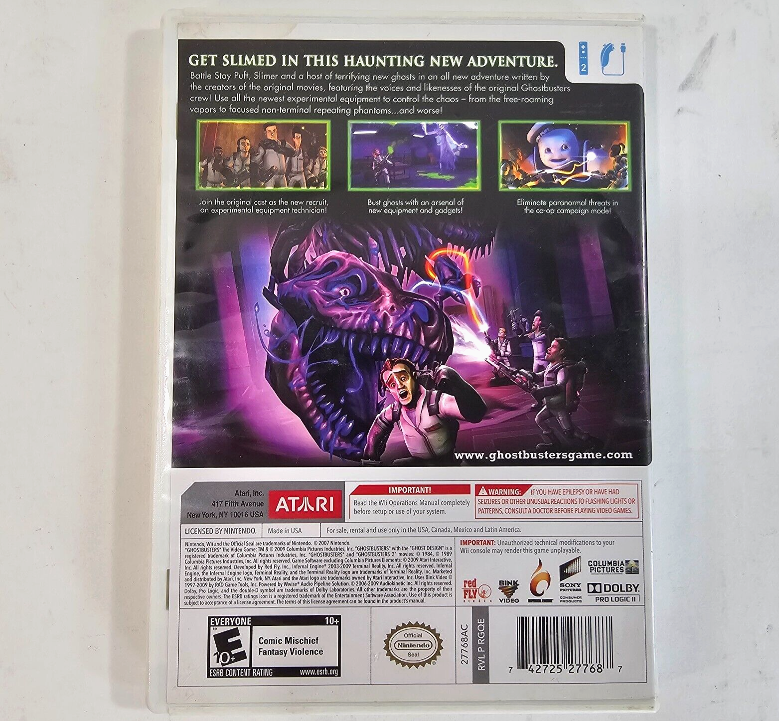 Ghostbusters: The Video Game (Nintendo Wii, 2009) Game Case Manual - Tested