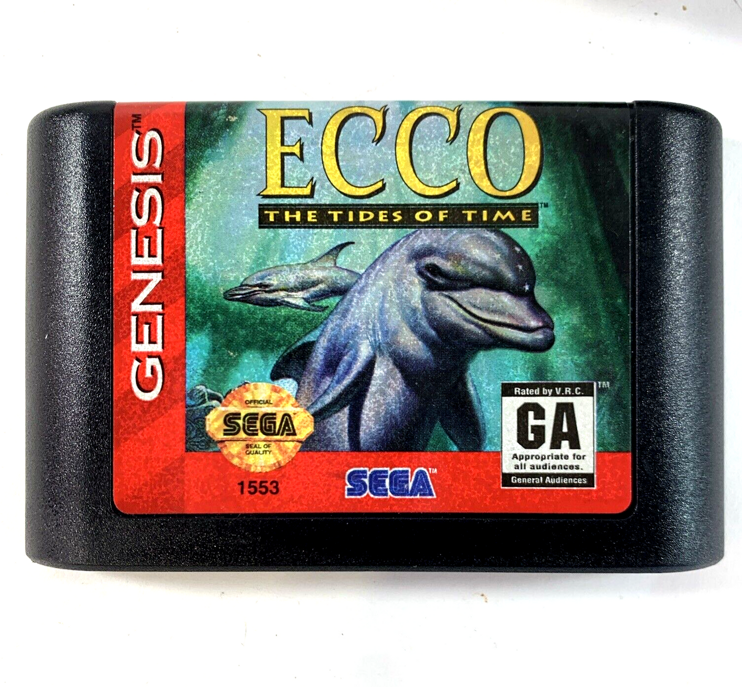 Ecco: The Tides of Time (Sega Genesis, 1994) Game Case Manual - Tested