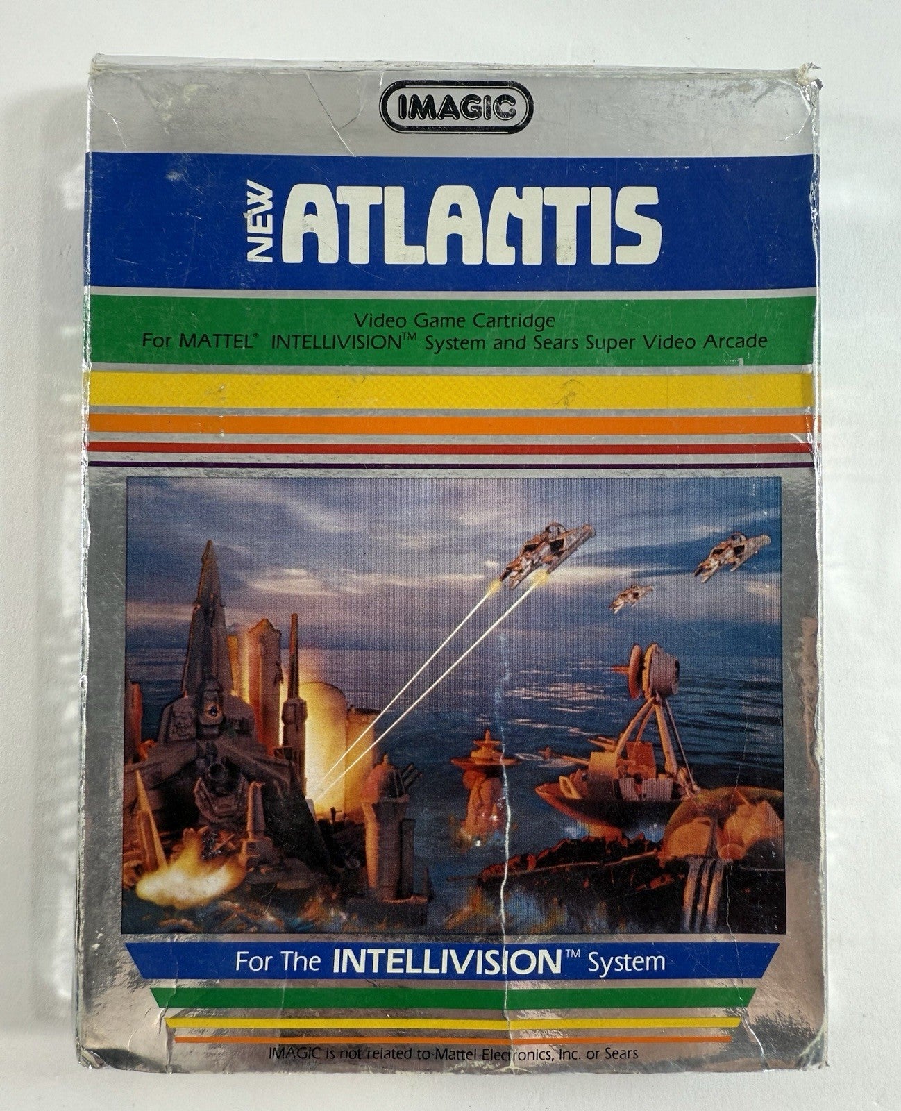 Atlantis (Intellivision, 1982) Game Box Manual Overlay - Tested and Working
