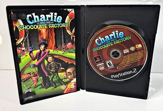 Charlie and the Chocolate Factory (PlayStation 2, 2005) Game Case Manual  Tested