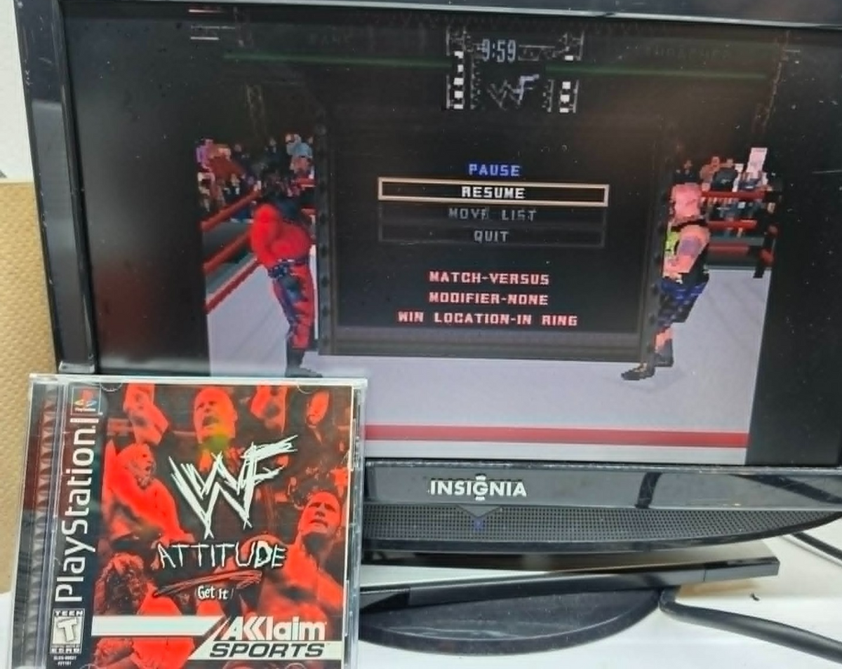 WWF Attitude (PlayStation 1, 1999) Game Case Manual - Tested and Working