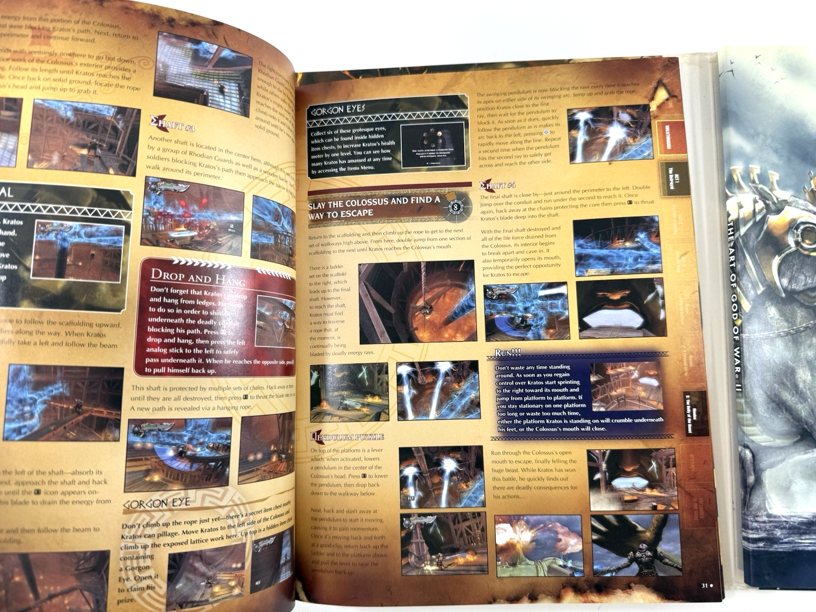 God of War II Limited Edition Strategy Guide, Art Book, Poster -2007, BradyGames