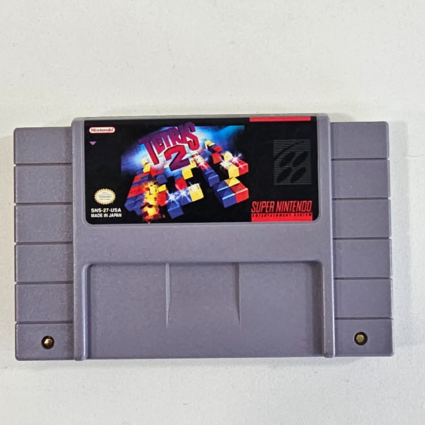 Tetris 2 (Super Nintendo, 1994) Game Box Manual Inserts Poster - Tested