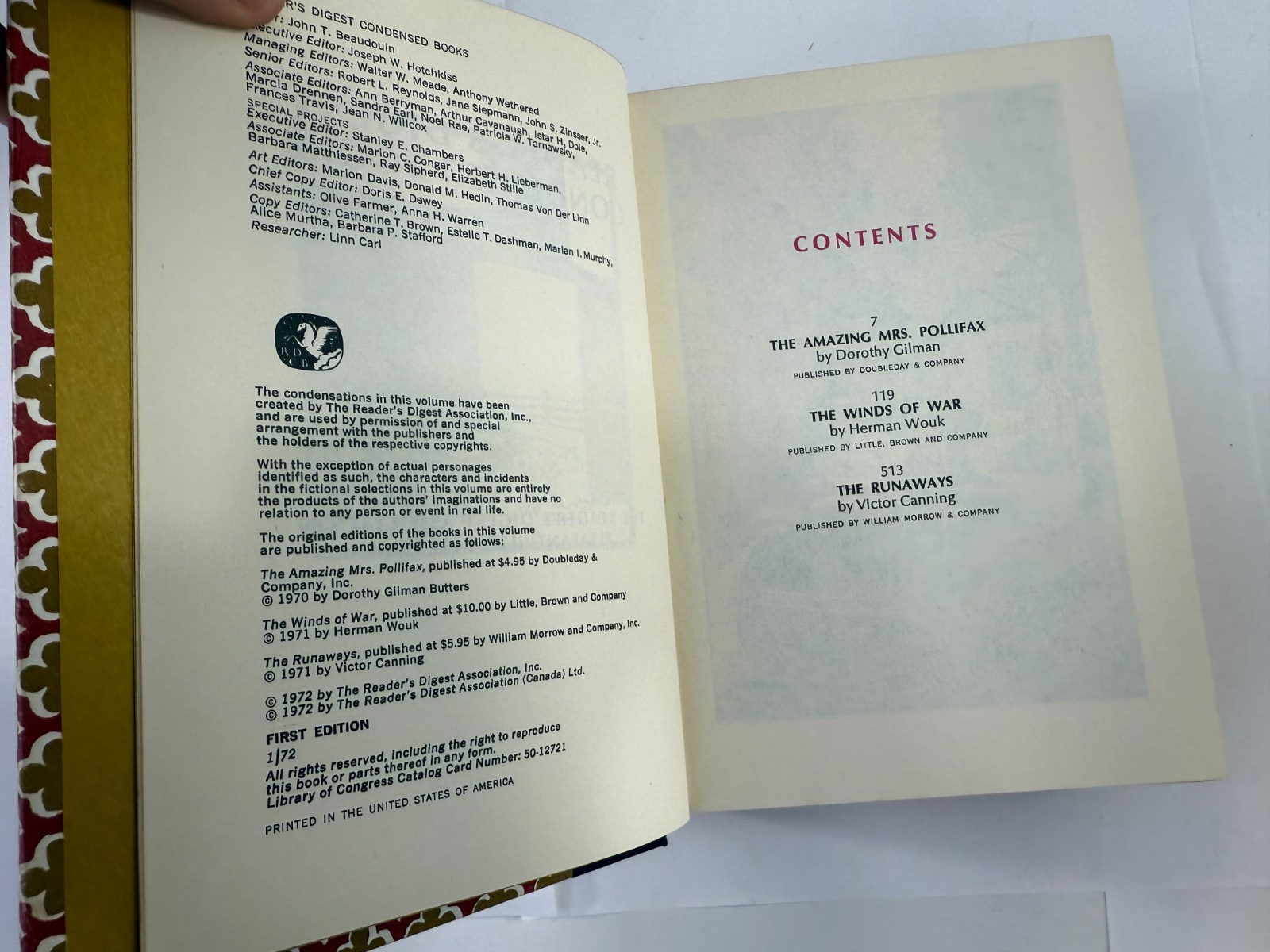 Reader's Digest Condensed Books 1971, 1972, 1973 bundle (10 First Ed. Hardcover)