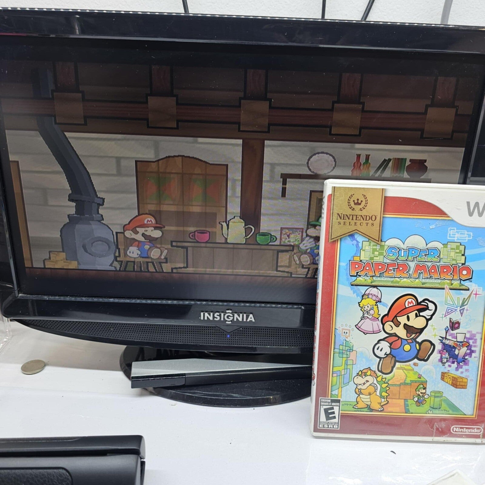 Super Paper Mario (Nintendo Wii, 2007) Game Case Manual Inserts - Tested