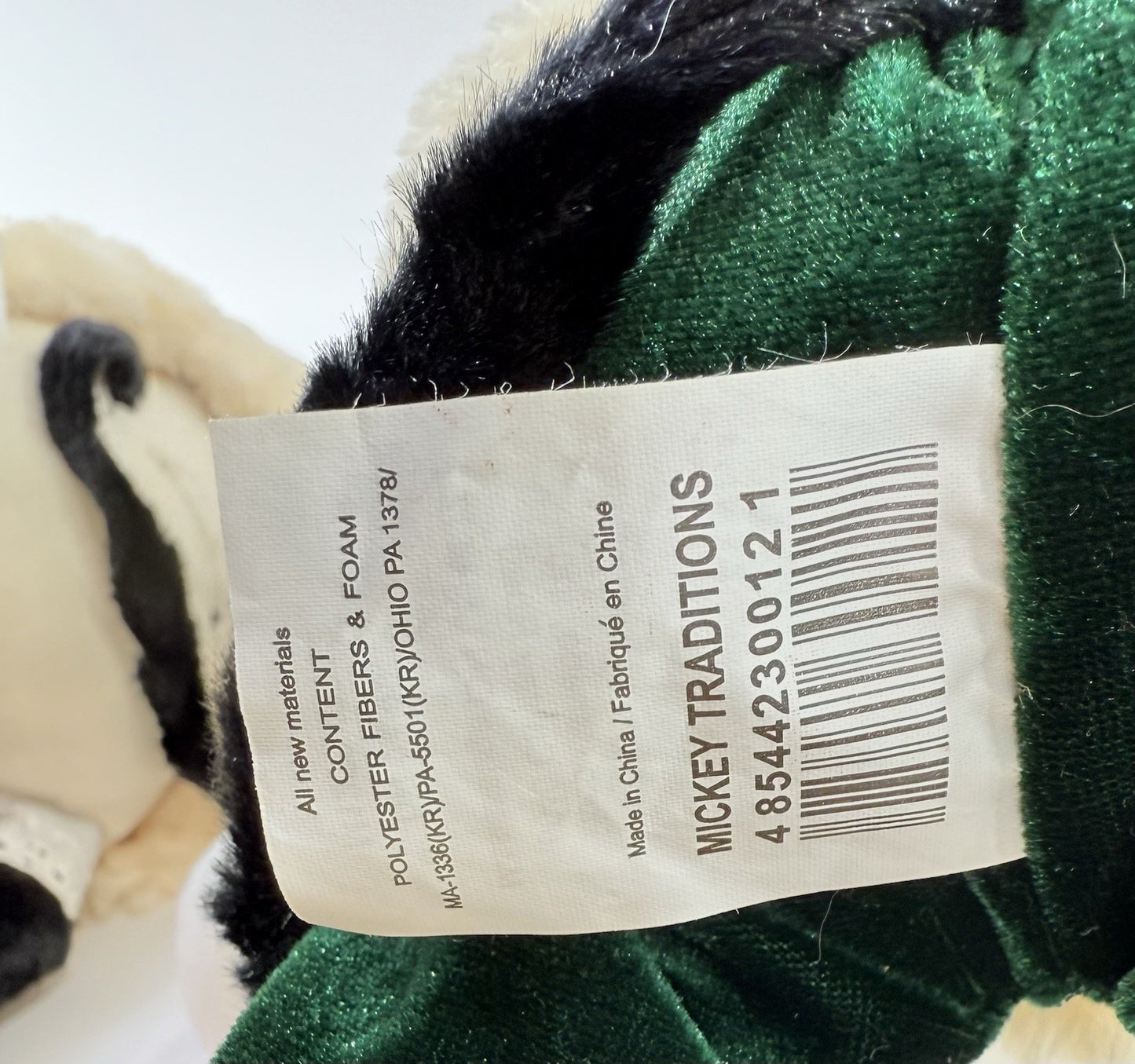 Disney Store Mickey Traditions Christmas 12" Mickey and Minnie Velvet Plush Set