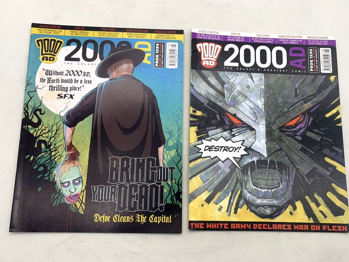 2000 AD Program Back Issues #1580- 1596 - 17 Books - Apr 08- Jul 08 Judge Dredd