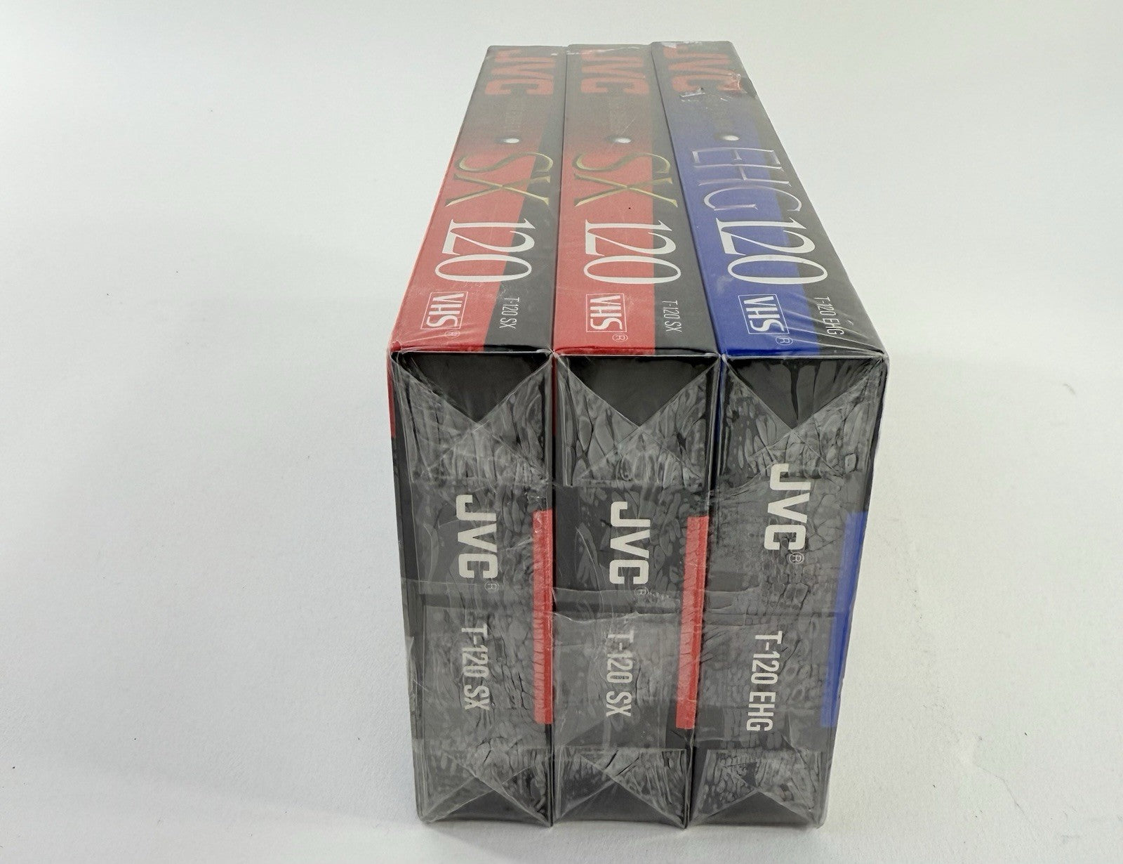JVC T-120 SX/EHG VHS 3-Pack Blank Cassette Tapes - New, Factory Sealed