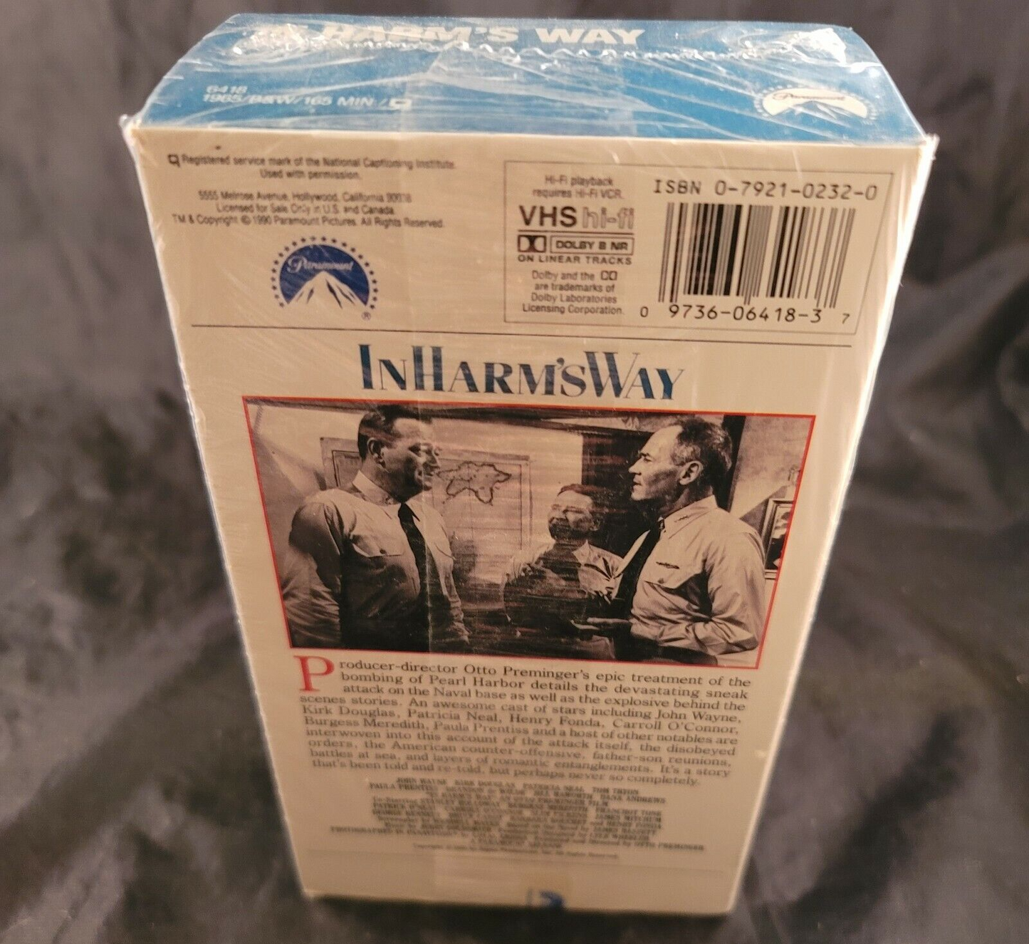 In Harms Way (VHS, 1990) 2 Tape Set - John Wayne - New, Factory Sealed