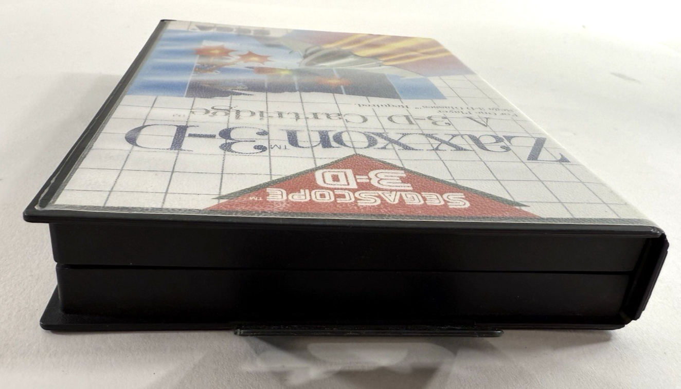 Zaxxon 3-D (Sega Master System, 1988) Game, Case, and Poster - Tested
