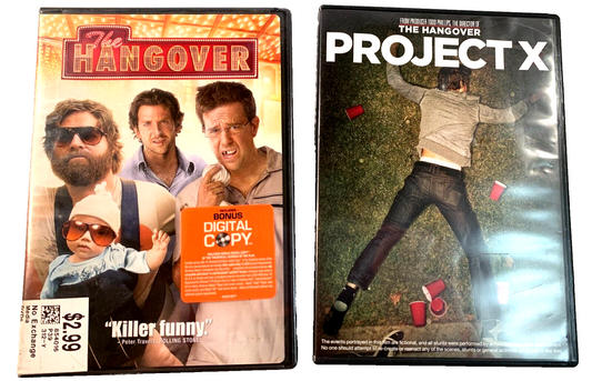 The Hangover (DVD bundle) Project X - Tested and Working