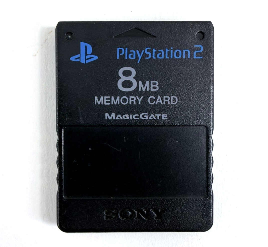 PlayStation 2 SCPH-10020 Original Black Memory Card - Tested and Working