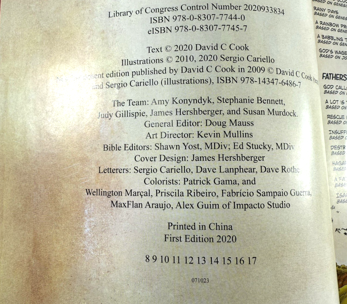 Action Bible: God's Redemptive Story by Doug Mauss (2020, Hardcover) First Ed.