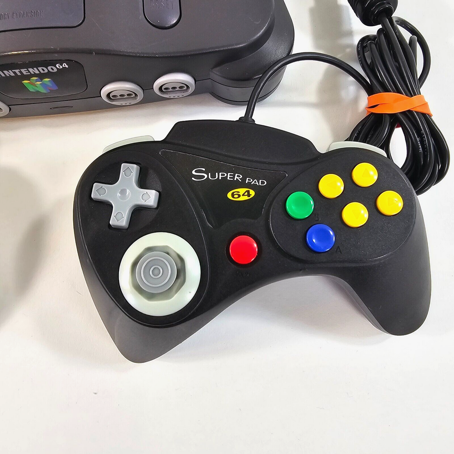 Nintendo 64 System 32MB Home Console NUS-001 - Two Controllers - Cords - TESTED