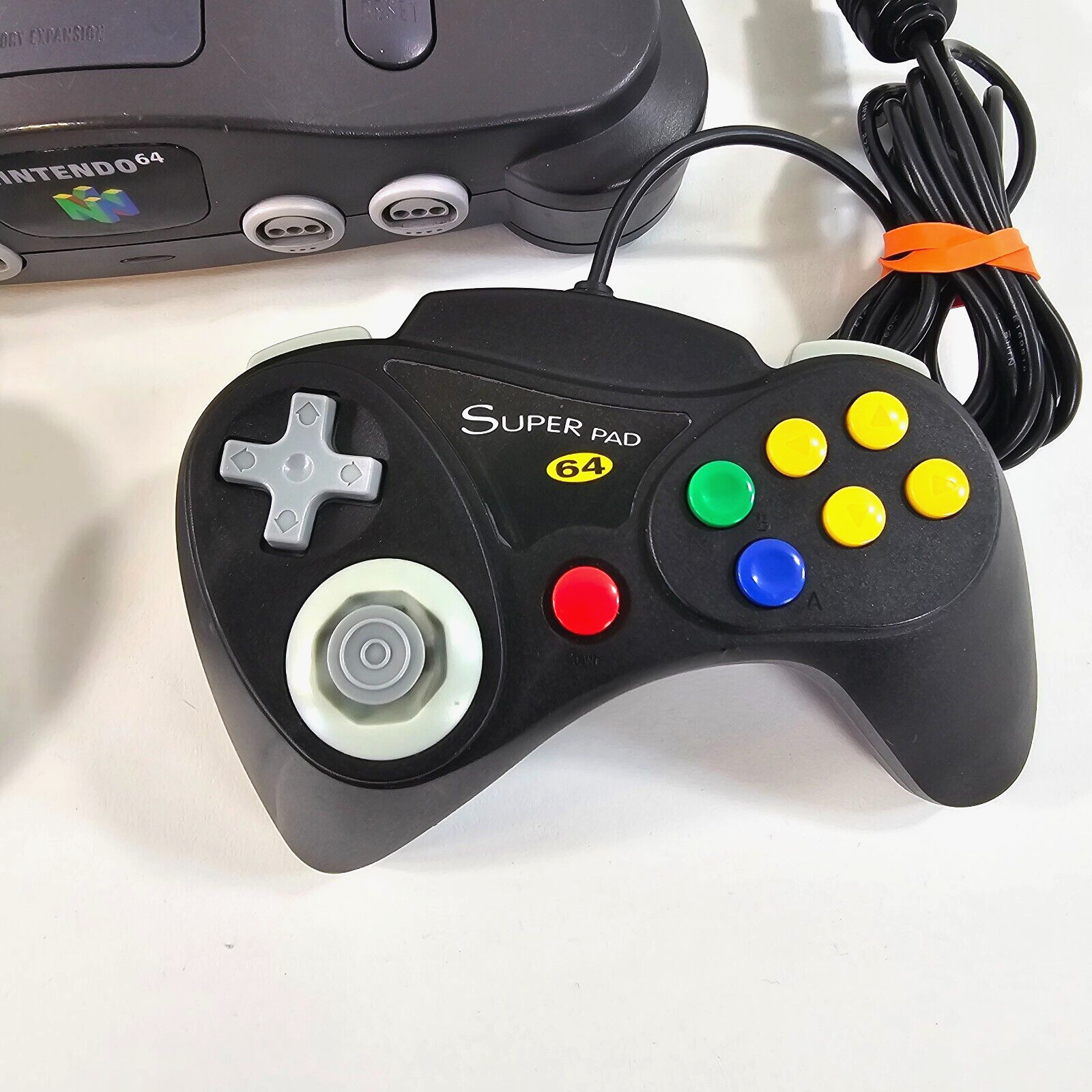 Nintendo 64 System 32MB Home Console NUS-001 - Two Controllers - Cords - TESTED