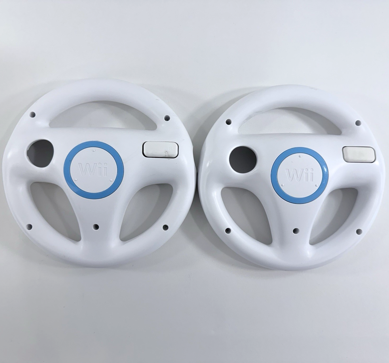 Nintendo Wii White Steering Wheel Attachment RVL-024 (Set of 2)