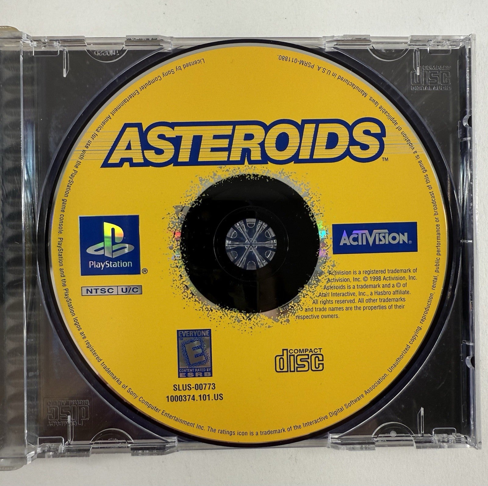 Asteroids (Sony PlayStation 1, 1998) Game Case Manual Registration Card - Tested