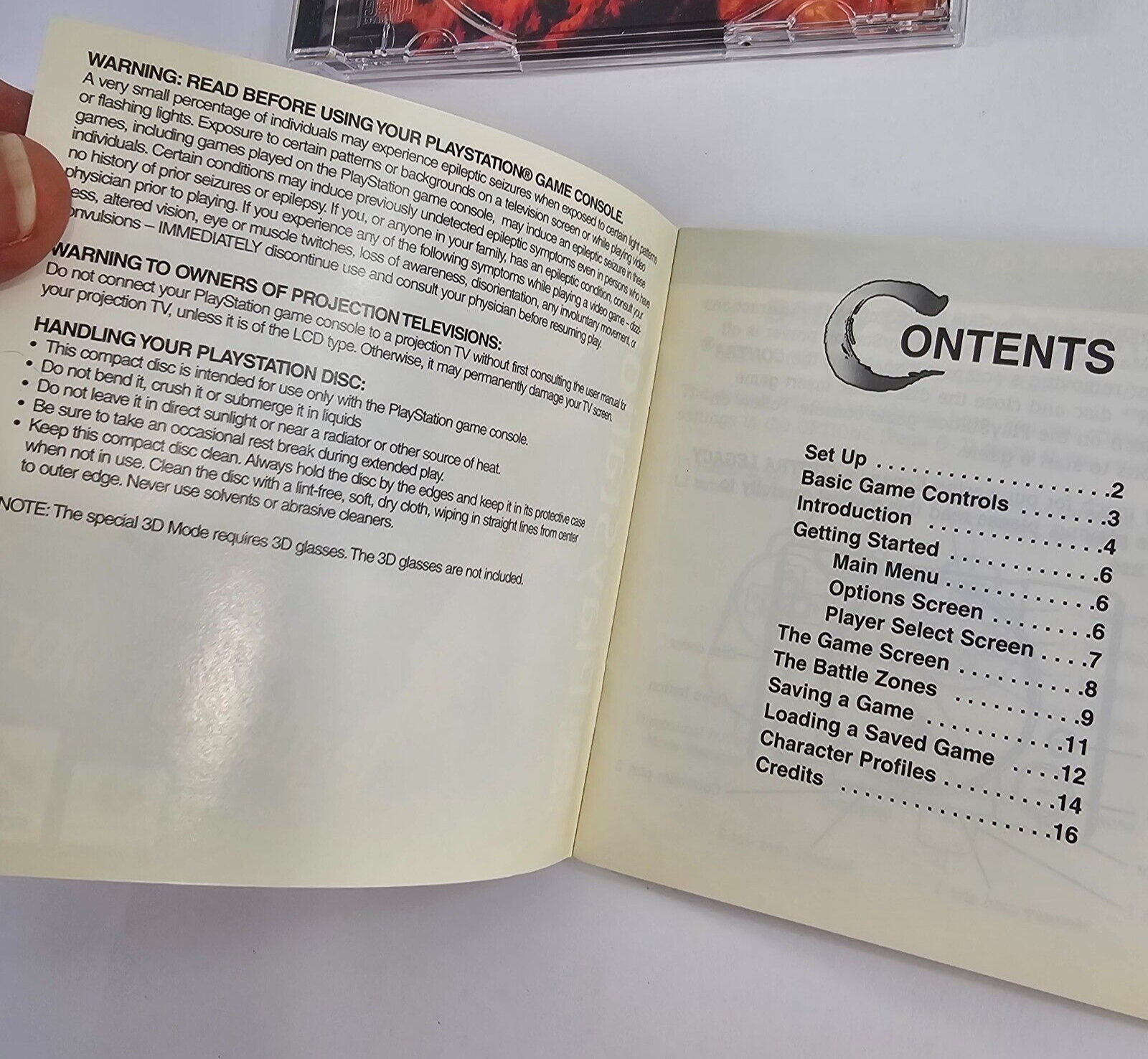 Contra: Legacy of War (PlayStation, 1998) Game Case & Manual - No Game Disc