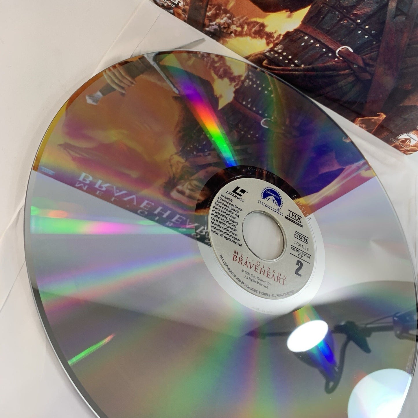 Braveheart (Widescreen Laserdisc CLV, 1995) Tested and Working