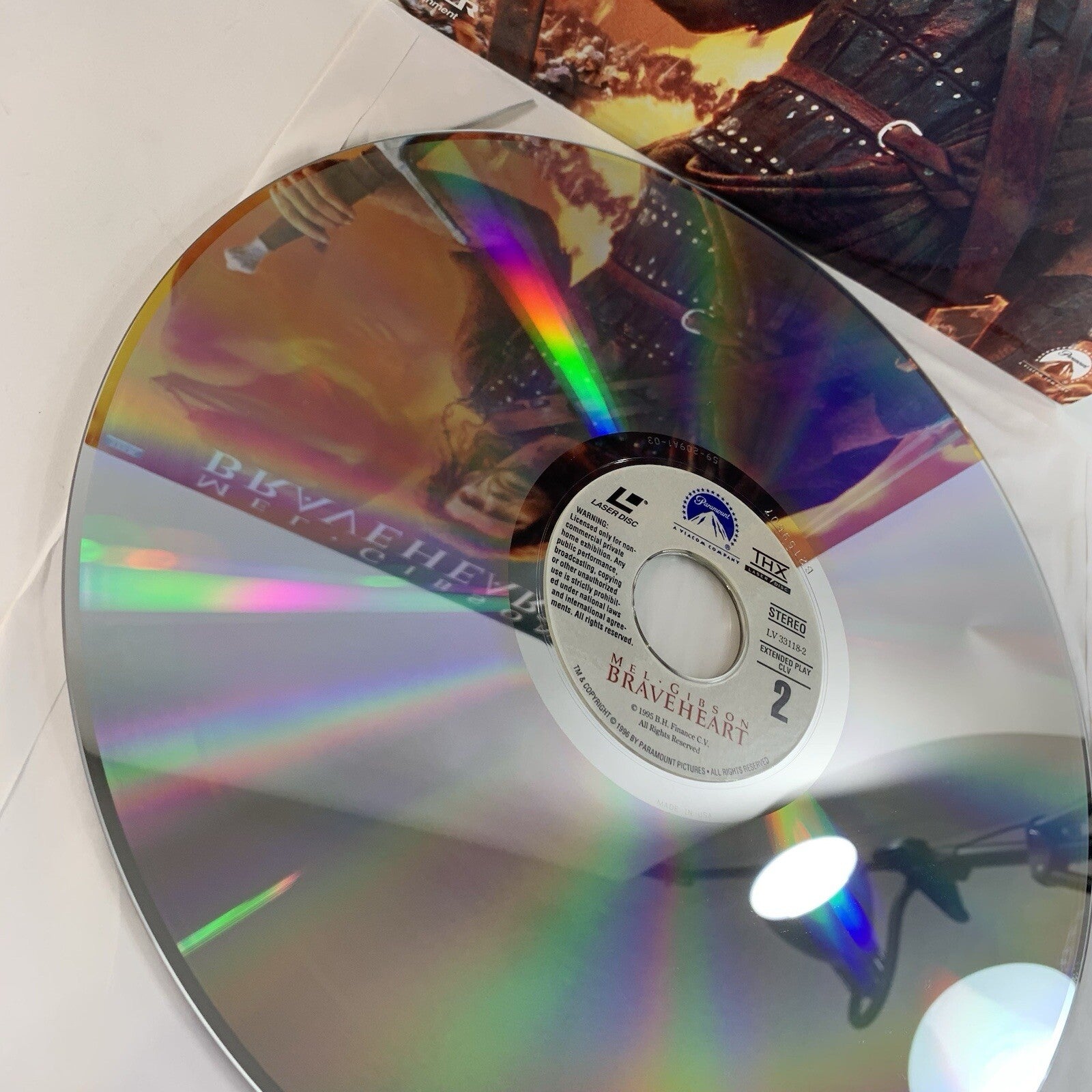 Braveheart (Widescreen Laserdisc CLV, 1995) Tested and Working