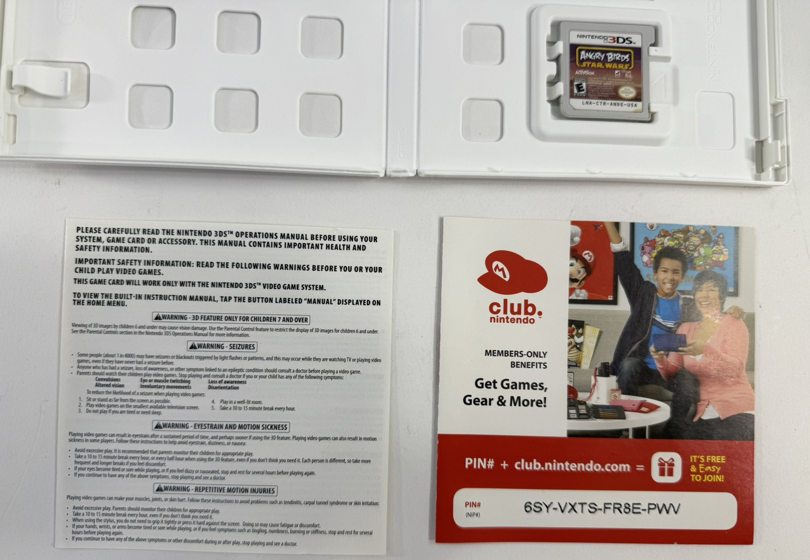 Angry Birds: Star Wars (Nintendo 3DS, 2013) Game Case Manual Insert - Tested