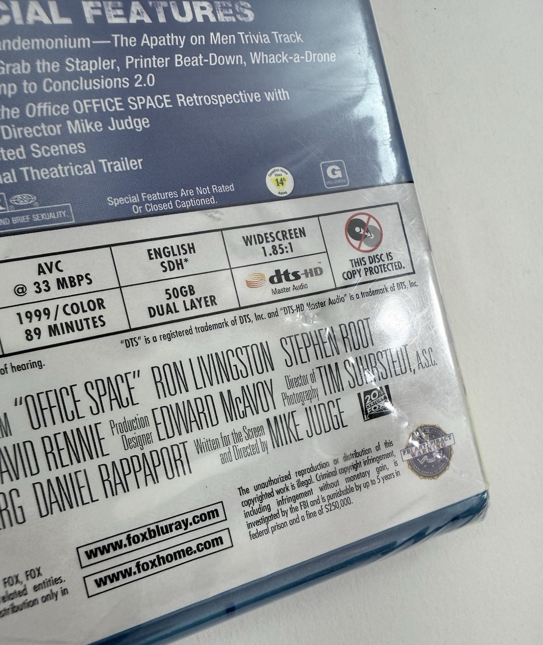 Office Space: Special Edition (Blu-ray, 2008) New, Factory Sealed
