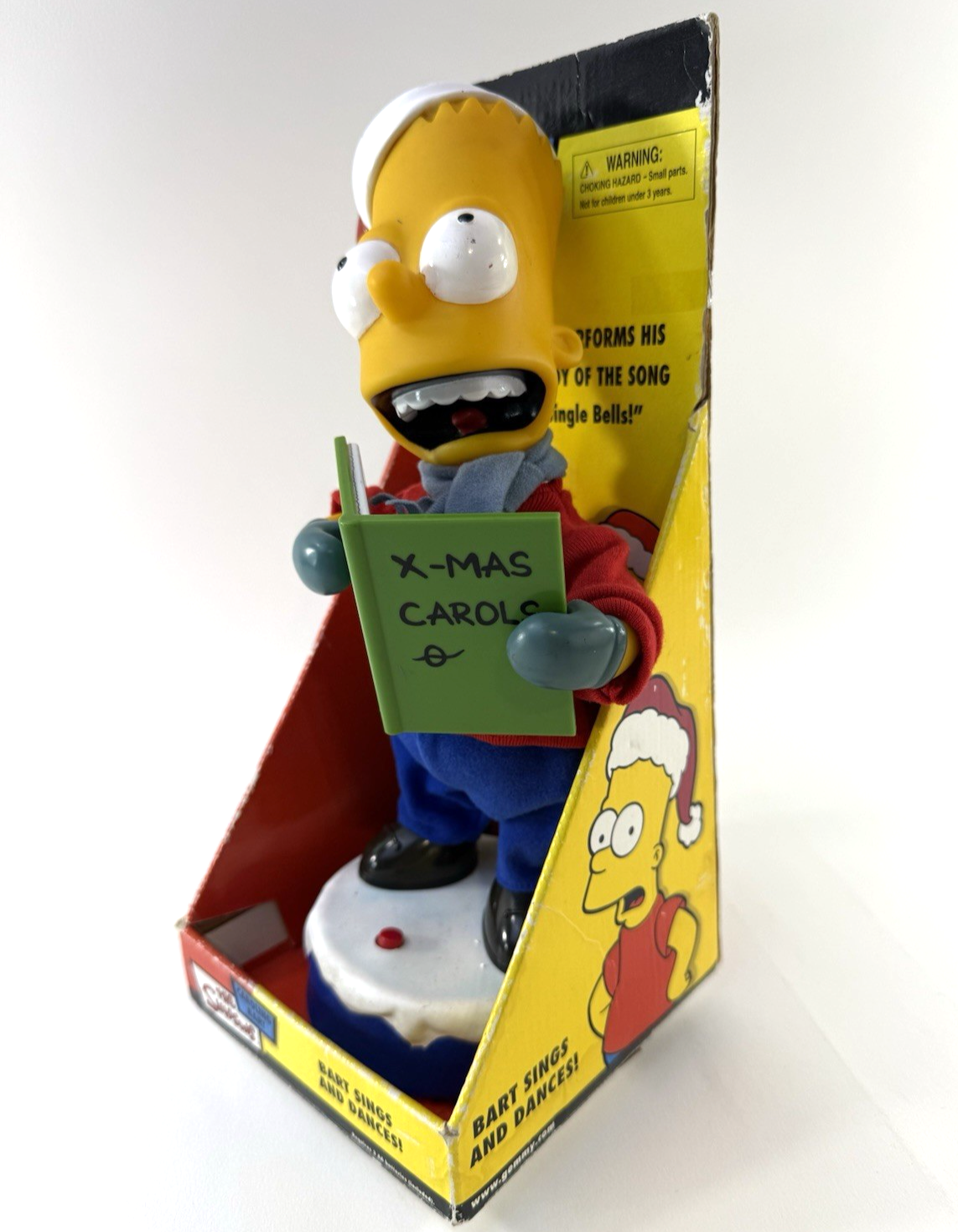 Gemmy 2002 Simpsons 12" Caroling Bart Animated Figure In Box - Read