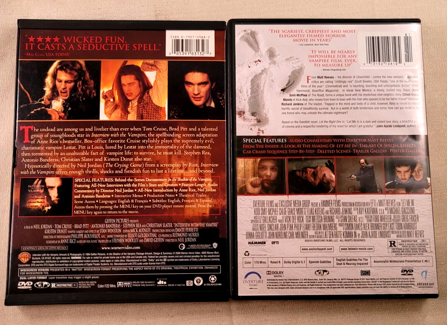 Interview with the Vampire (DVD Horror Bundle) Let Me In - Tested