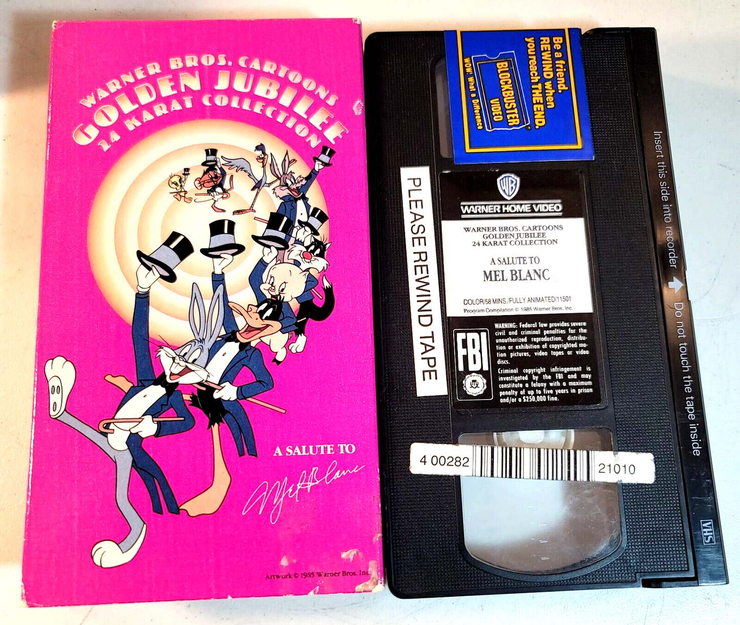Golden Jubilee 24 Karat Collection (VHS, 1985) Salute to Mel Blanc - Tested